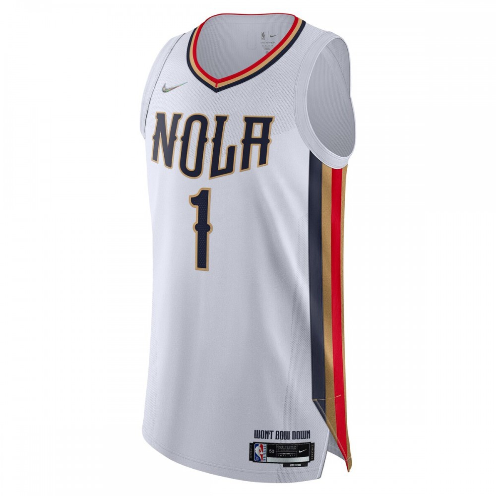 Zion Williamson New Orleans Pelicans 2021/22 Swingman Jersey - City Edition - White-Pro Kit Vault | Brand New 26/27 Sports Jerseys